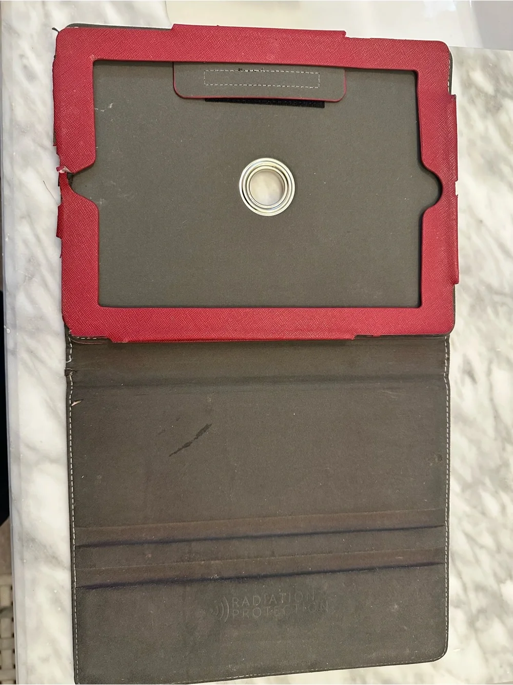 EMF blocking Red Tablet Rotating Folio Case - Safesleeve